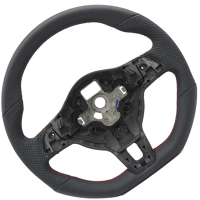 Autolenkräder kompatibel mit VW Golf 6 MK6 für GTI für GTD R Unten abgeflachtes Servolenkrad Innenraum Sportlenkrad (Stil 2/Rot)