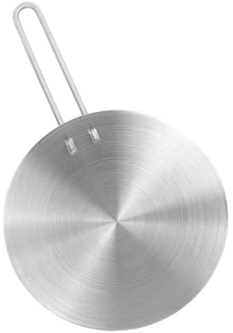 HOODANCOS Plaque D'adaptation Poignée Amovible, Diffuseur de Chaleur en Acier Inoxydable Sûr pour Plaque à Induction Cuisinière Électrique