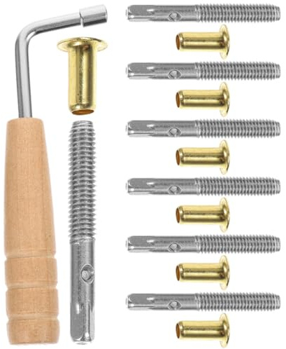 Leierharfen Stimmwerkzeug Satz mit Drehknopfnagel, 1 Satz | Metall und Holz, Glatte Oberfläche ohne Grate, für Leierharfen Enthusiasten, Ersatzwerkzeug