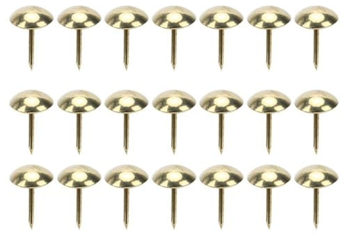 VGEBY Clou de Rembourrage en Laiton Antique, épingles Décoratives pour Accessoires de Meubles de Style Rétro, 100 Pièces 11x17mm (GOLD)