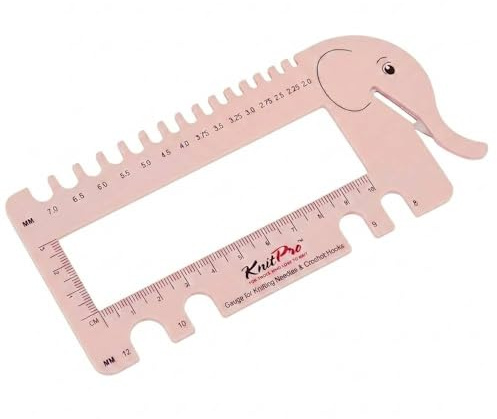 KnitPro Strick und Häkelnadelmass mit Garnabschneider, Rosa, 30 x 35 x 30 cm, KP10994