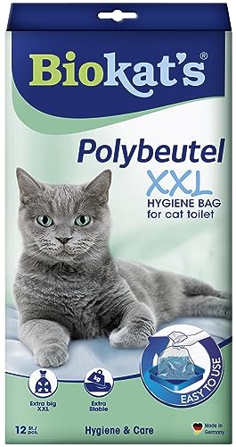 Biokat's Polybeutel XXL - Beutel zur Auslage in der Katzentoilette für hygienischen Wechsel der Katzenstreu - 1 Packung (1 x 12 Beutel)