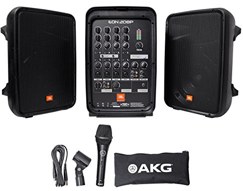 JBL Professional EON208P Portable All-in-One 2-way PA System with 8-Channel Mixer and Bluetooth (Renewed)
