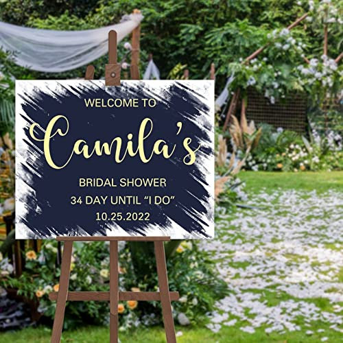 Panneau de calligraphie moderne avec texte personnalisé - Panneau de bienvenue pour mariage - Personnalisé - Panneau de bienvenue rustique sur le thème de la forêt - 50,8 x 76,2 cm