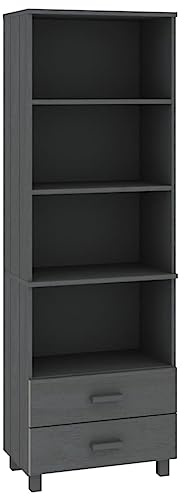 vidaXL Highboard Dark Gray 23.6x13.8x70.9 Solid Wood Pine