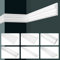 GRAND DECOR Stuckleisten Wand flach modern, PU Hartschaum weiß - 2m Wandleisten glatt Stuckprofile Wandverkleidung Rahmenleisten (20 Meter CR873)