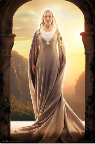 empireposter The Hobbit - Galadriel - Poster Druck - Größe 61x91,5 cm + 2 St Posterleisten Alu 63 cm