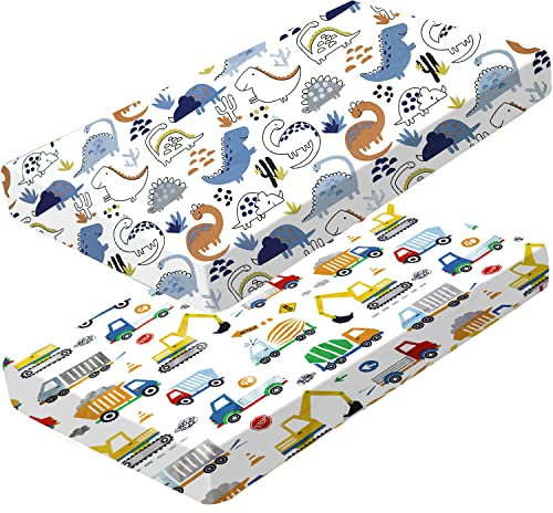 2 Sábanas Bajeras para Cuna 120 x 60 cm, Ropa de Cama Suave y Transpirable, Falda Totalmente Elástica para Colchones Estándar de Niños Pequeños