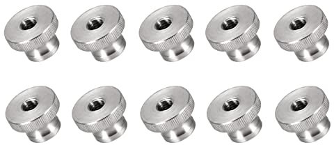 METALLIXITY Knurled Thumb Nuts (M8x24x16mm) 4pcs, 304 Stainless Steel Round Rod Hand - for House Construction Hardware Fasteners