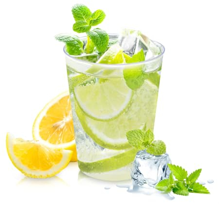 Hejo 300ML-10oz Plastic Cups, 40PCS Clear Sturdy Plastic Glasses, Half Pint Reusable Cups Ideal for Party BBQ Football Games Festival Birthday