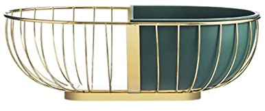 Bols à Fruits Assiette à Fruits en métal Moderne Creux Double Panier Art Bol à Fruits Maison Salon Cuisine Rangement Plat à Fruits Restaurant Bureau Bol à collation Fruit Basket