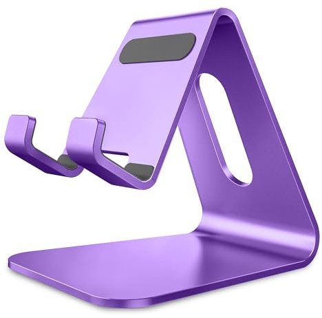 Lucrave Supporto per cellulare, base, supporto, supporto da tavolo in alluminio, compatibile con Switch, tutti gli smartphone, iPhone 17 16 15 14 13 12 Mini Pro Max Xs Xr X Se 8 7 6 6s Plus SE 5 5s
