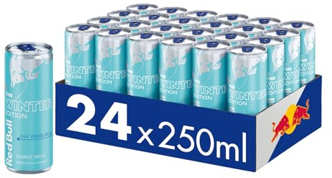Red Bull Energy Drink Winter Edition 2024 Iced Vanilla Berry - 24er Palette Dosen Getränke, EINWEG (24 x 250 ml)