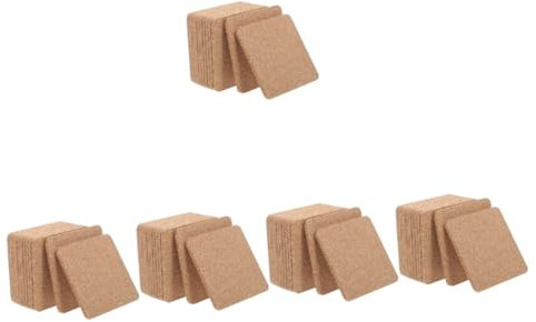 Cabilock 5 Juegos Posavasos De Corcho Salvamanteles De Corcho Posavasos De Barra De Almohadilla Caliente De Bandeja para Plantas De Portavasos Madera Brown 12 Uds * 5
