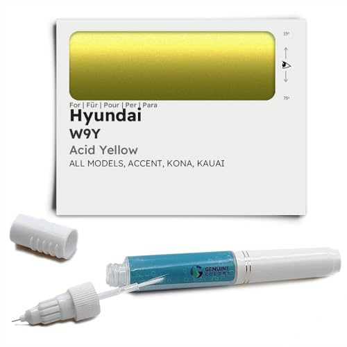 Genuine Colors Lackstift Acid Yellow W9Y für Hyundai Gelb Accent KONA Kauai