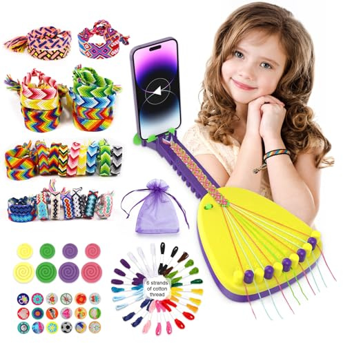 Mareisa Freundschaftsarmbänder Kit, Armbänder selber machen, Kunsthandwerk für Kinder im Alter von 6-12 Jahren, DIY Weihnachtsgeschenke zum Geburtstag für Alter 6 7 8 9 10 11 12 Jahre alt