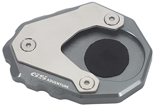 YYTEMD Lange Haltbarkeit Motorrad Ständer Fuß Seitenständer Platte Vergrößern Pad Unterstützung Für B&MW R1200GS R1250GS R 1200 GS ADV Rallye LC 2013-2018(Titanium)
