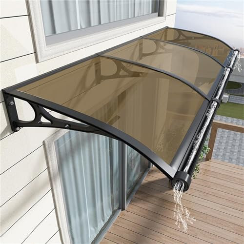 Terrassenüberdachung Markise für Haustür und Fenster Gartenmarkise für Veranda Deck mit UV Regen Schnee und Sonnenschutz