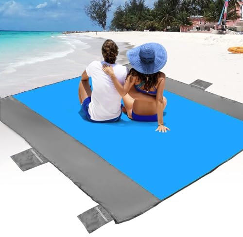 Neuytiky Coperta da Picnic Impermeabile 200 x 210 cm,Telo Anti Sabbia Tappetino da Mare,Portatile Coperta da Picnic,per Campeggio,Sedia a Sdraio