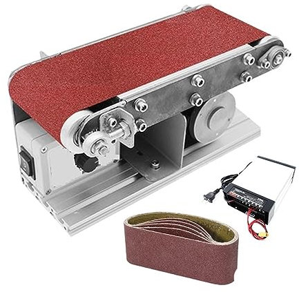 Mini bandschleifer DIY Polieren Schleifen Maschine Desktop Gürtel Maschine Cutter Kanten Spitzer Multifunktionale Band Sander Mit 10PCS Gürtel 533 * 75mm