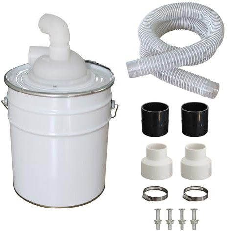Collecteur de poussière cyclonique pour aspirateur industriel séparateur cyclone dépoussiéreur cyclonique collecteur de sciure atelier bois collection systeme poudre portatif (un ensemble)