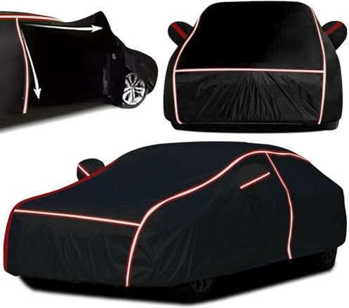 Autoabdeckung Wasserdicht Kratzfest für Tesla Model S(2012-2022), Staubdicht Winddicht Schneedicht UV-Schutz Outdoor Atmungsaktiv Vollgarage Autoplane