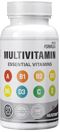 Ultra-Potency Multivitamin for Men & Women - 30 Vegetarian Tablets with Essential Vitamins A, B1, B2, B3, B6, D3, C, E - Daily Immune, Energy & Bone Support - Ages 12+ (1-Month Supply)
