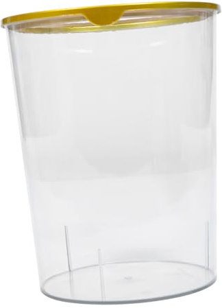 Gatuida Papelera Redonda de Pet Transparente Dorado para Hogar Moderno