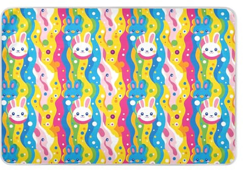 Vibrant Cute Bunnies Wickelunterlage, extra groß, wiederverwendbar, wasserdicht, waschbar, für Bett, auslaufsicher, schnell trocknend, Inkontinenzeinlagen für Kinder, Erwachsene, Haustiere, 132,1 x