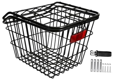 Perfeclan Cesta Trasera para Bicicleta, Resistente, Universal, con herrajes de Montaje, Repuesto, Multifuncional, para IR de Compras al Aire Libre, con Tapa