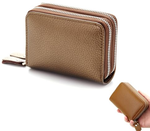 BAYINBROOK Cartera Monedero Mujer, Monedero Mujer Pequeño con Cremallera, Cartera para Tarjetas de Crédito Portamonedas, Adecuado para Diversas Ocasiones, (Cobrizo)