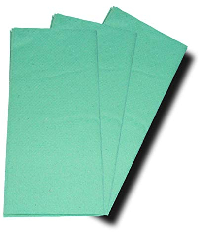 Grüne Papierhandtücher aus Recyclingpapier mit 5000 Blatt, Handtuchpapier, Falthandtücher, Einweghandtücher, Faltpapier 1-lagig, ca. 25x23 cm, grün, soft