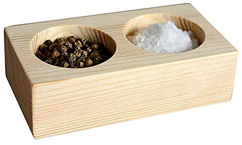 Eco-friendly Salt and Pepper pinch pots, salt cellar, salt pig, handmade from eco-friendly Pine