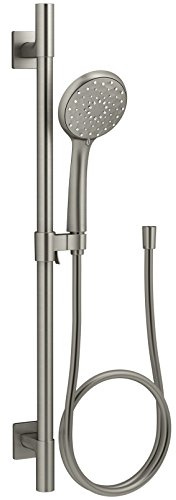 KOHLER 99243-G-BN Awaken Deluxe 3-Function Handshower Kit, Handheld Shower Head with 24 Slidebar and 60 Hose, 1.75 GPM, Brushed Nickel