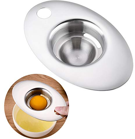 Ei-Trenner, Upgrade Ei Eigelb weiß Separator, Lebensmittelqualität 304 Edelstahl Ei Sperator Werkzeug für Küche Gadget Kochen Kuchen Ei Sieb Mayonnaise und mehr
