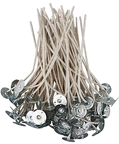 EUPNHY Mechas de Vela de la Serie CD para Velas de Soja, 100 mechas de CD de 12 de 6 Pulgadas, mechas de algodón y Papel para Hacer Velas.