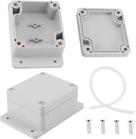 Wasserdichte Anschlussdose IP65 – 15 Größen zur Auswahl, Abzweigdose aus ABS für DIY-Projekte, Elektrischer Verteilerkasten, Aufputz, 89 x 59 x 35 mm