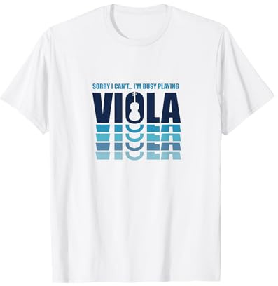 Fleißig Viola spielen Musiknoten Musikinstrument T-Shirt