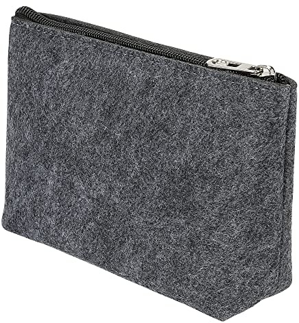 PATIKIL Filztasche Federmappe Zippertasche Stiftemappe Filz Grau | Für Bürobedarf Organizer