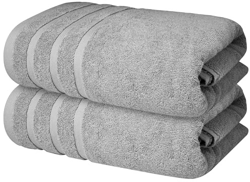 Infinitee Xclusives 100% Ring-Spun Cotton Bath Towels for Bathroom - 2 Pack | Luxury Super Soft, Absorbent & Quick-Drying |27x54 inches| Large Bathroom Towels Set |600 GSM| Gym, Shower, Spa & Hotel Use