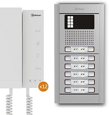Kit communautaire audio N4212/T-ART 12 maisons Golmar 12404212