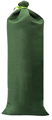 Lot de 10 Sacs Anti-Inondation, 24,9 x 49,8 cm, en Toile, Blocage de l'Eau pour la Prévention des Inondations, Vert