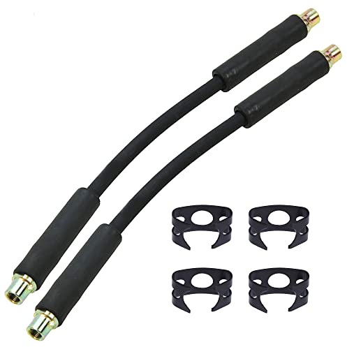ATEC Germany 2x Bremsschlauch vorne Länge 295mm, inkl. Haltefeder | Kompatibel mit: AUDI A4 B5, A4 B5 Avant, A4 B6, A4 B6 Avant, A4 B6 Cabriolet, A6 C5, A6 C5 Avant, ISUZU GEMINI Stufenheck
