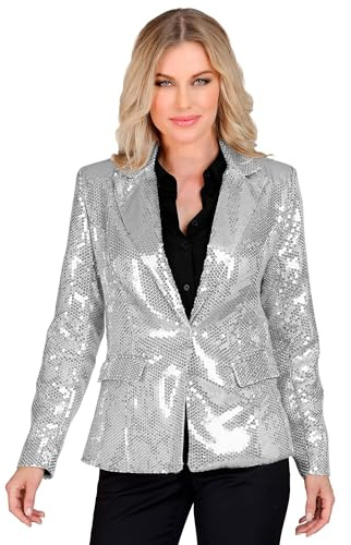 W WIDMANN MILANO Party Fashion - Blazer à Paillettes pour Femme, Veste Scintillante, pour Le Carnaval, Les Festivals et Les soirées à thème