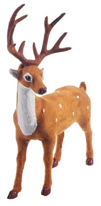 LIFKOME Weihnachtsdeko Rehfigur Simulationstier Für Wohnzimmer Schlafzimmer Festlichkeiten Weihnachtsdekoration Für Zuhause Schaufenster Hochwertiges Plüschmaterial