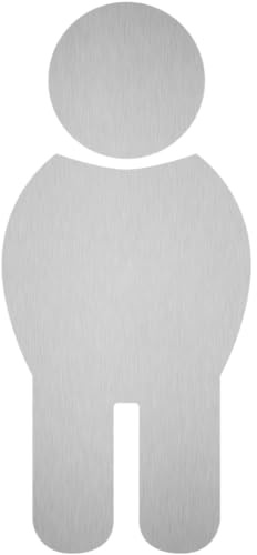 Aufkleber - Piktogramm WC Herren, Edelstahl, selbstklebend, 68x150 mm