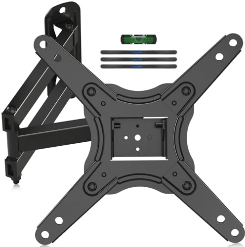 Suptek TV Wall Bracket for 13-43 inch TVs, Rotate Swivel Tilt TV Wall Mount with Extended Articulating Arms for Monitors and TVs up to 20kg, Full Motion Monitor Wall Mount Max VESA 200x200mm MA1345