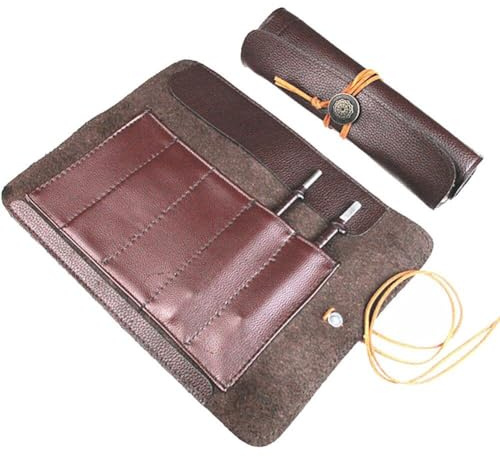 Abbdbd Schnitzwerkzeuge Roll-up-Tasche Ledergravur Roll-up-messerabdeckung Tragbare Schnitztasche Multifunktions-werkzeugtasche