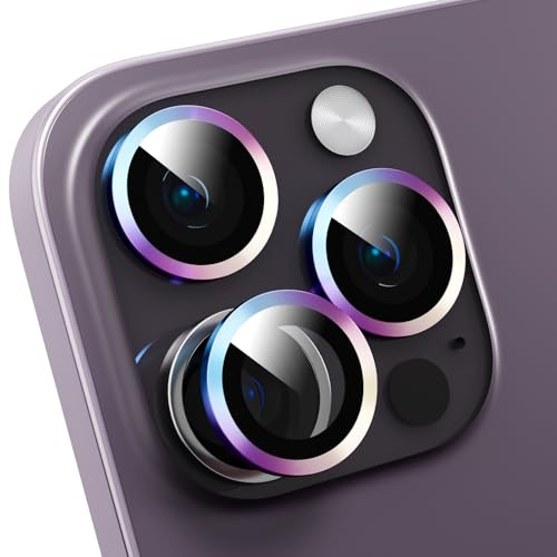 GANGANPRO Camera Lens Protector Compatible with iPhone 11/iPhone 12/iPhone 12 Mini,Scratch Resistant,HD Clear Tempered Glass Camera Lens Protection Cover,Case Friendly Easy to Install - Multicolor