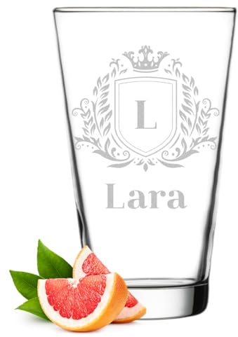 polar-effekt Leonardo Verre à long drink 300 ml avec gravure personnalisée – Verre à cocktail pour femmes et hommes – Idéal comme cadeau – pour boissons, apéritif, eau et jus
